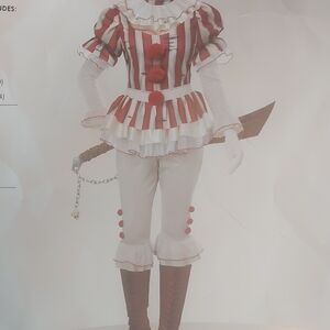 California Costumes Red and White Sadistic Clown Outfit
